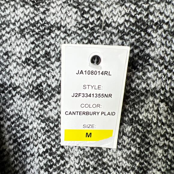 NEW Joseph A Houndstooth Long Hooded Cardigan Sweater in Canterbury Plaid Medium - Picture 9 of 11